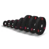 Tri-grip rubber Olympic plate set 187.5 kg