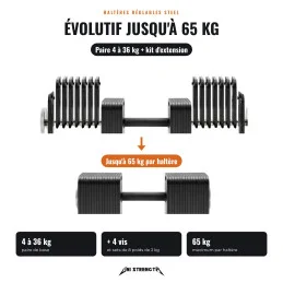 Set prolunga 4 viti per manubri