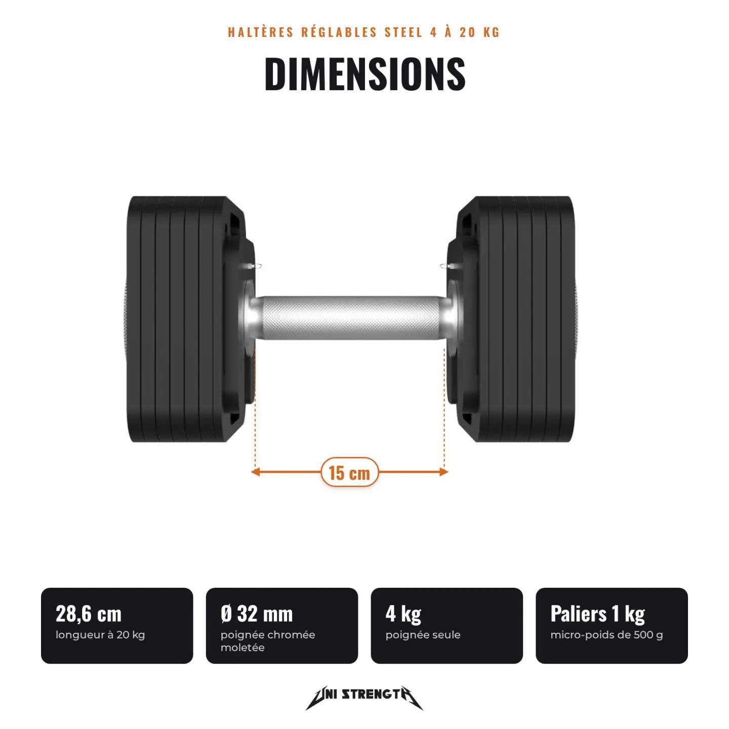 Adjustable Dumbbell Bundle 100% Steel – 4 to 20 kg + Rack - view 3