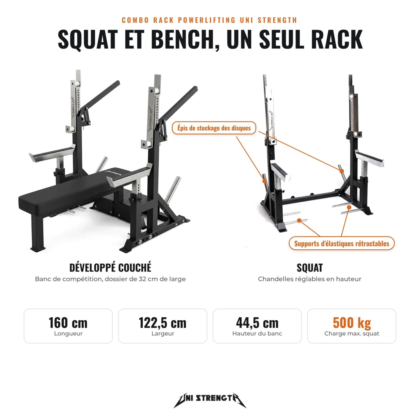 Combo Rack para Powerlifting - vista 4