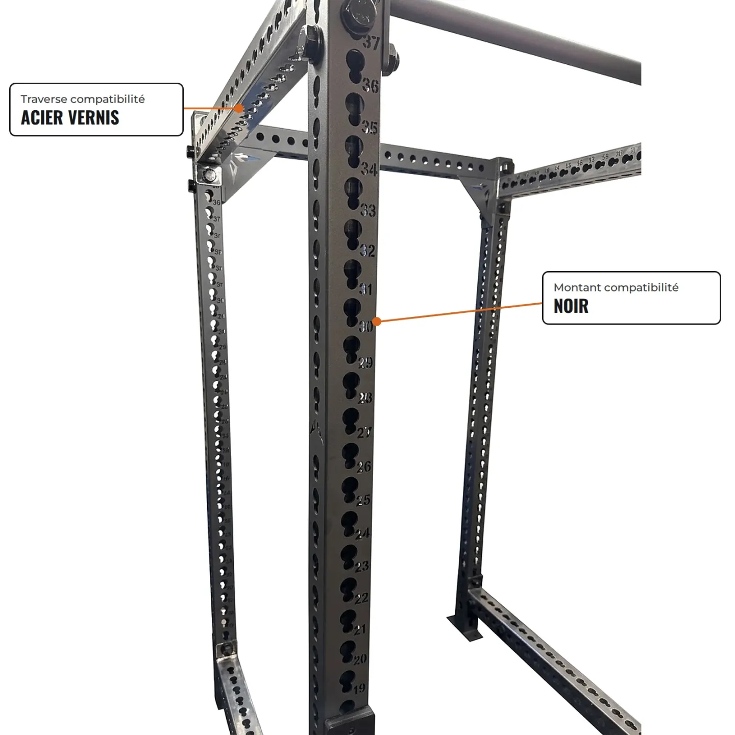 CS-1 Set 2 Pfosten für Rack 75 x 75 mm, 204 oder 236 cm - Ansicht 33