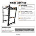 CS-1 Set 2 Pfosten für Rack 75 x 75 mm, 204 oder 236 cm - Ansicht 32
