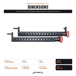 CS-1 Barras de seguridad abatibles