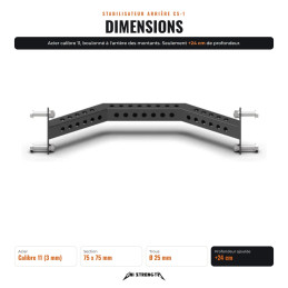 Rear stabiliser for CS-1 rack - view 3