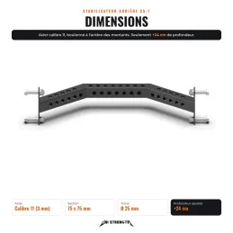 Stabilizzatore posteriore per rack CS-1 - vista 3
