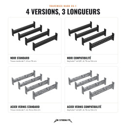 Traverse rack CS-1 76 cm foratura compatibilità nero