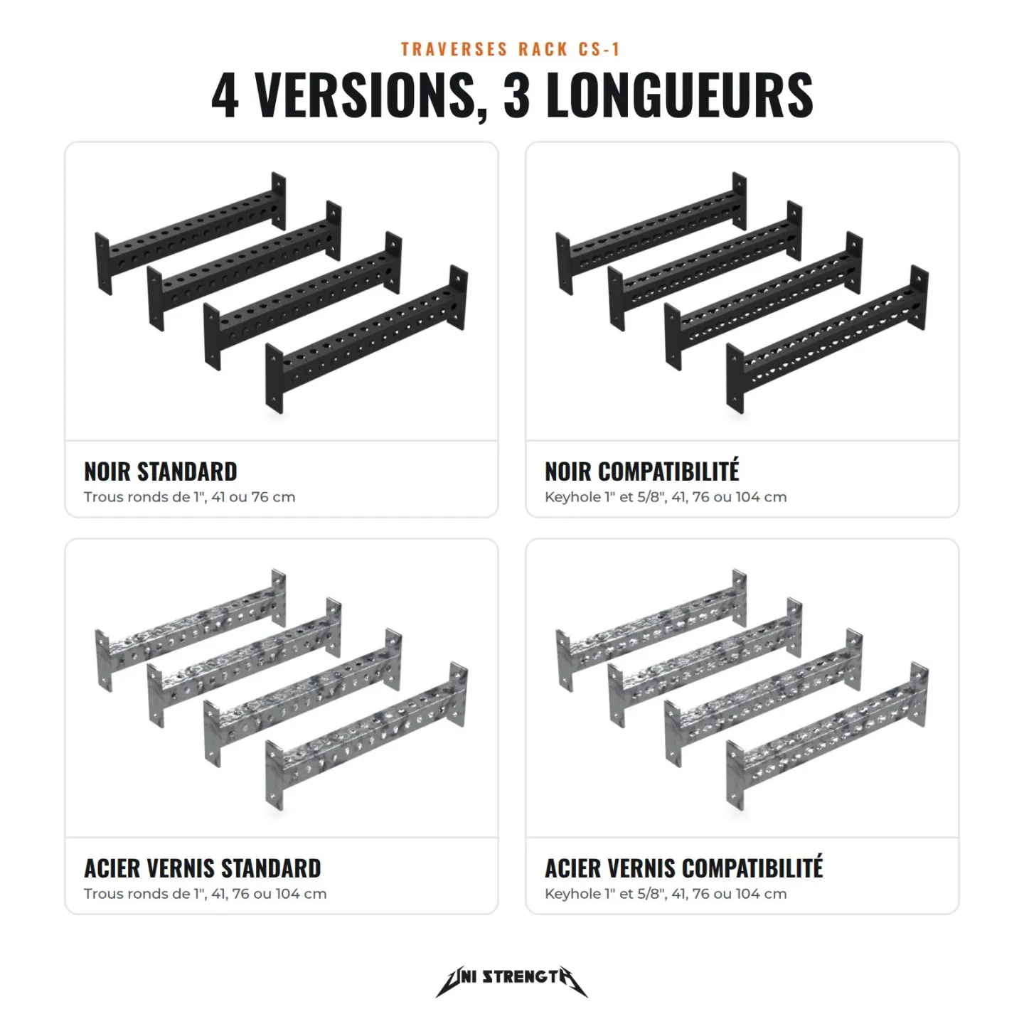 Travesaños para rack CS-1 75 x 75 mm (lote de 4) - vista 25