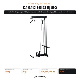 High and Low Pulley - Extension for Power Rack CS-1