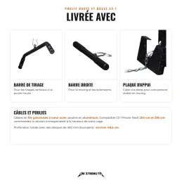 High and Low Pulley - Extension for Power Rack CS-1