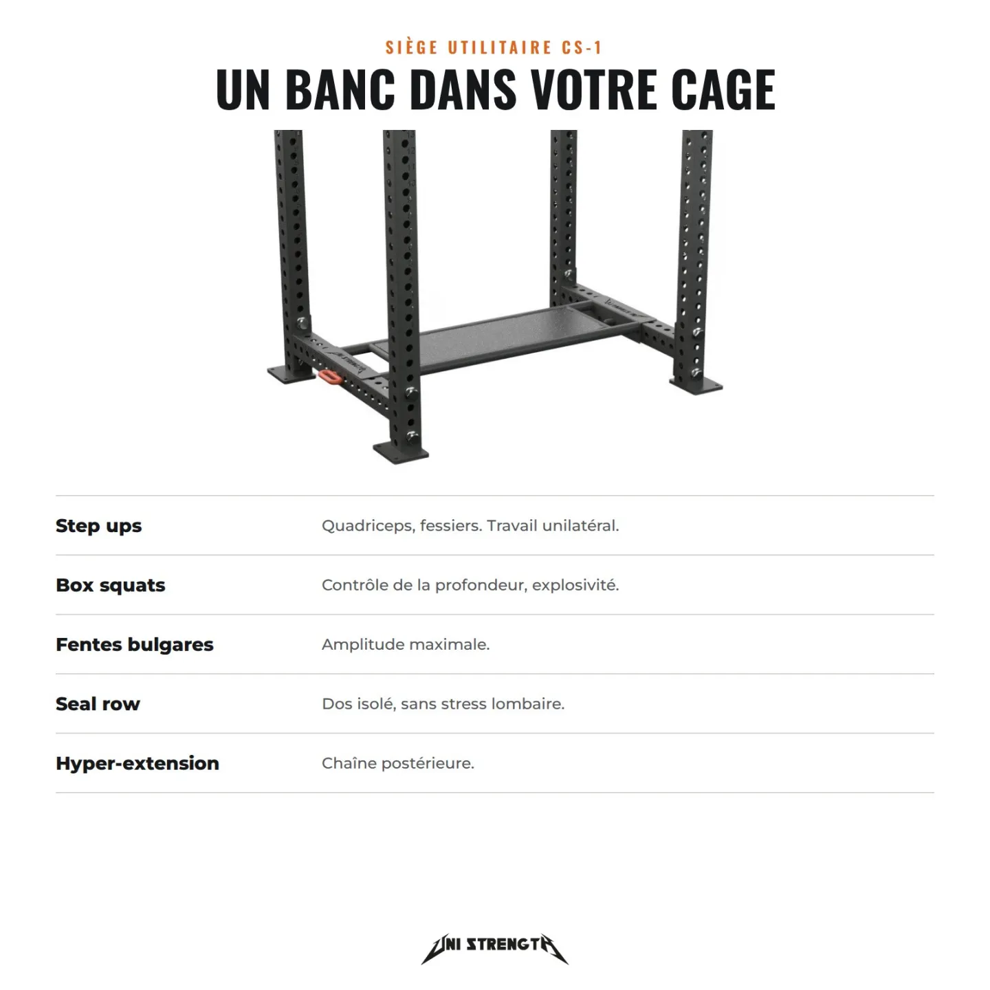 CS-1 Mehrzwecksitz für Power Rack - Ansicht 8