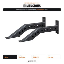 Front extension for CS-1 power rack