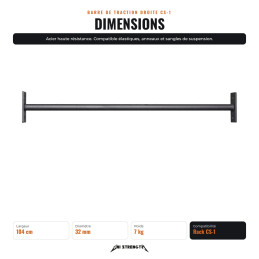 Barre de traction droite - Rack CS-1