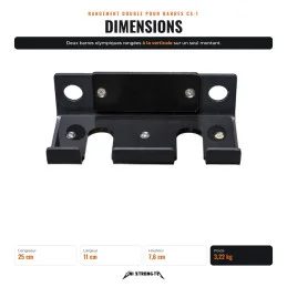 CS-1 Rangement double pour barres olympiques