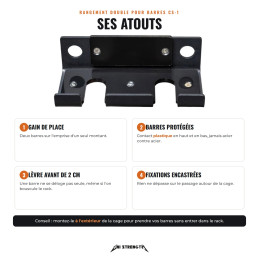 CS-1 Soporte doble para barras olímpicas