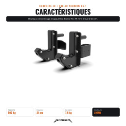 Crochets en J Roller Premium CS-1, caractéristiques