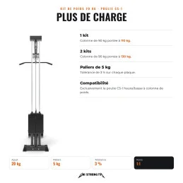 Kit pesi 20 kg per carrucola CS-1, capacità