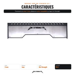 CS-1 Montant logo Uni Strength pour rack