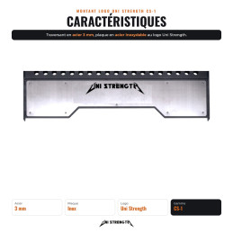 CS-1 Montante con logo Uni Strength per rack