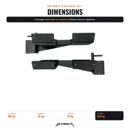 Supports d'haltères CS-1, dimensions