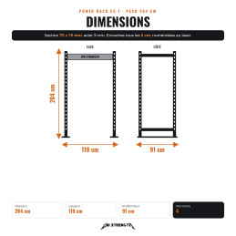 Power Rack CS-1 pack 204 cm