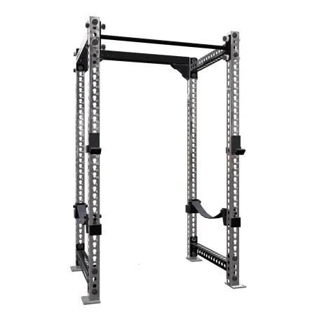 Power Rack CS-1 204 cm acier vernis, 4 montants, barre droite | Pack complet