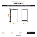 Power Rack CS-1 204 cm acero barnizado, 4 postes, barra recta | Pack completo - vista 3