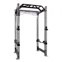 Power Rack CS-1 204 cm lackiert, 4 Pfosten, Multigriff-Klimmzugstange | Komplettset