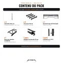 CS-1 Power Rack 204 cm varnished steel, 4 uprights, multi-grip pull-up bar | Complete bundle - view 2