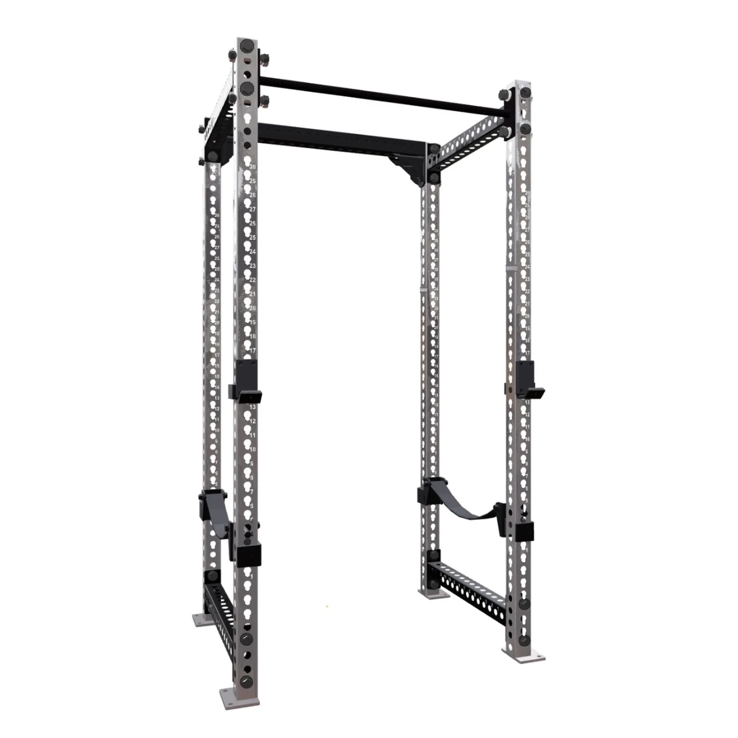 CS-1 Power Rack 236 cm varnished steel, 4 uprights, straight pull-up bar | Complete bundle