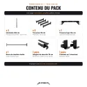 CS-1 Power Rack 236 cm varnished steel, 4 uprights, straight pull-up bar | Complete bundle - view 2