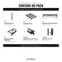 Power Rack CS-1 236 cm noir, 4 montants, barre multiprise | Pack complet - vue 2
