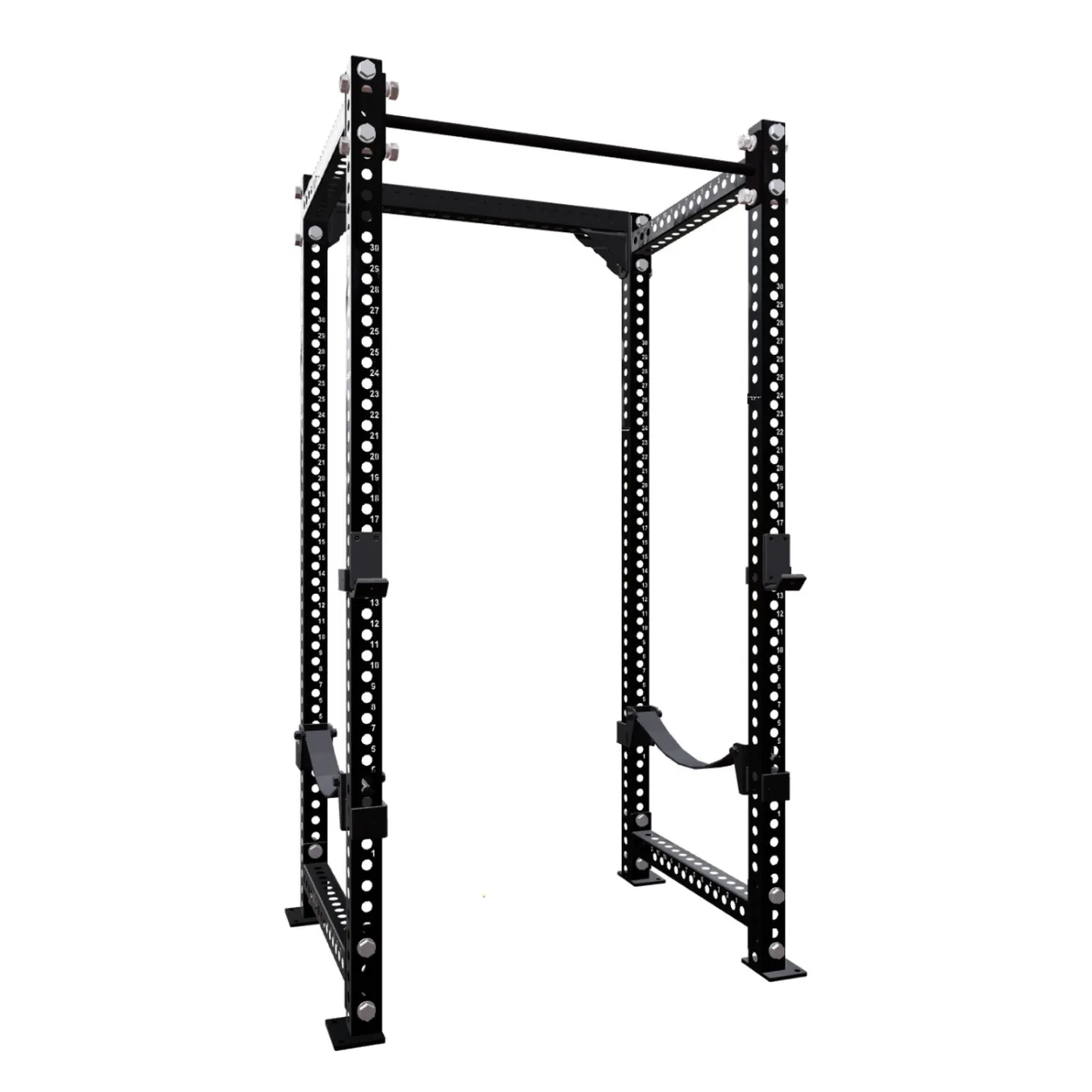 Power Rack CS-1 236 cm negro, 4 postes, barra recta | Pack completo