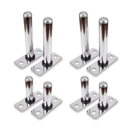 Pack portadischi CS-1, 2 coppie da 15 cm e 2 coppie da 30 cm, cromati