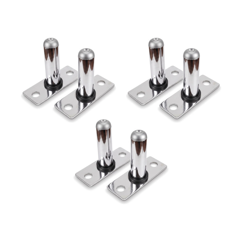 Pack portadischi CS-1, 3 coppie da 15 cm, cromati