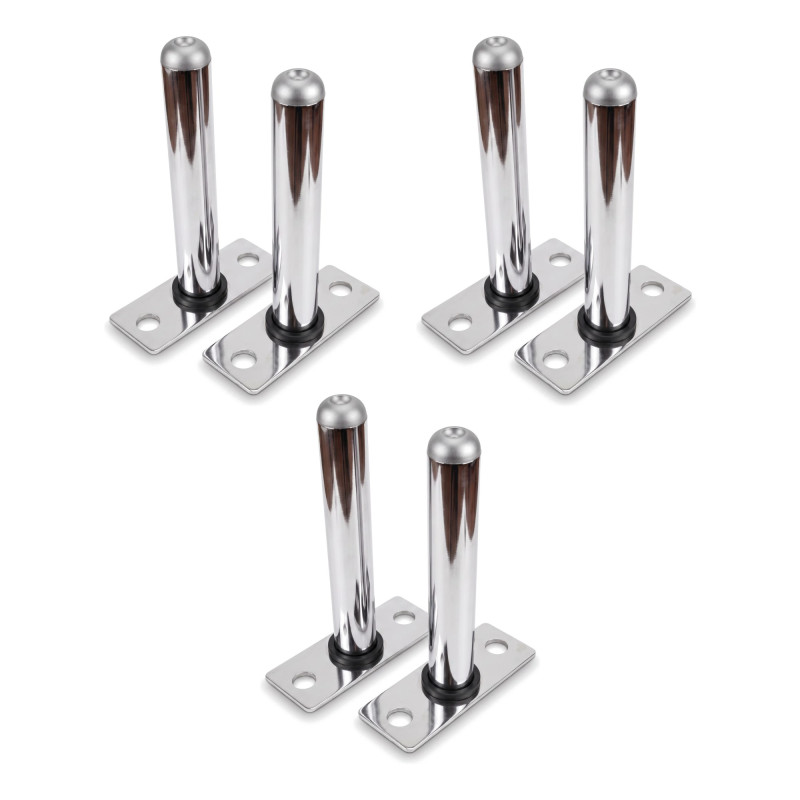 Pack portadischi CS-1, 3 coppie da 30 cm, cromati