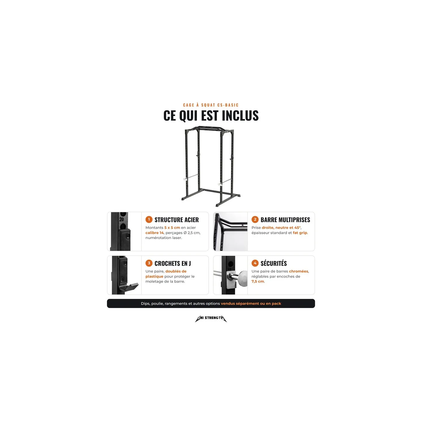 Gabbia per squat e Power Rack - CS-Basic - vista 2