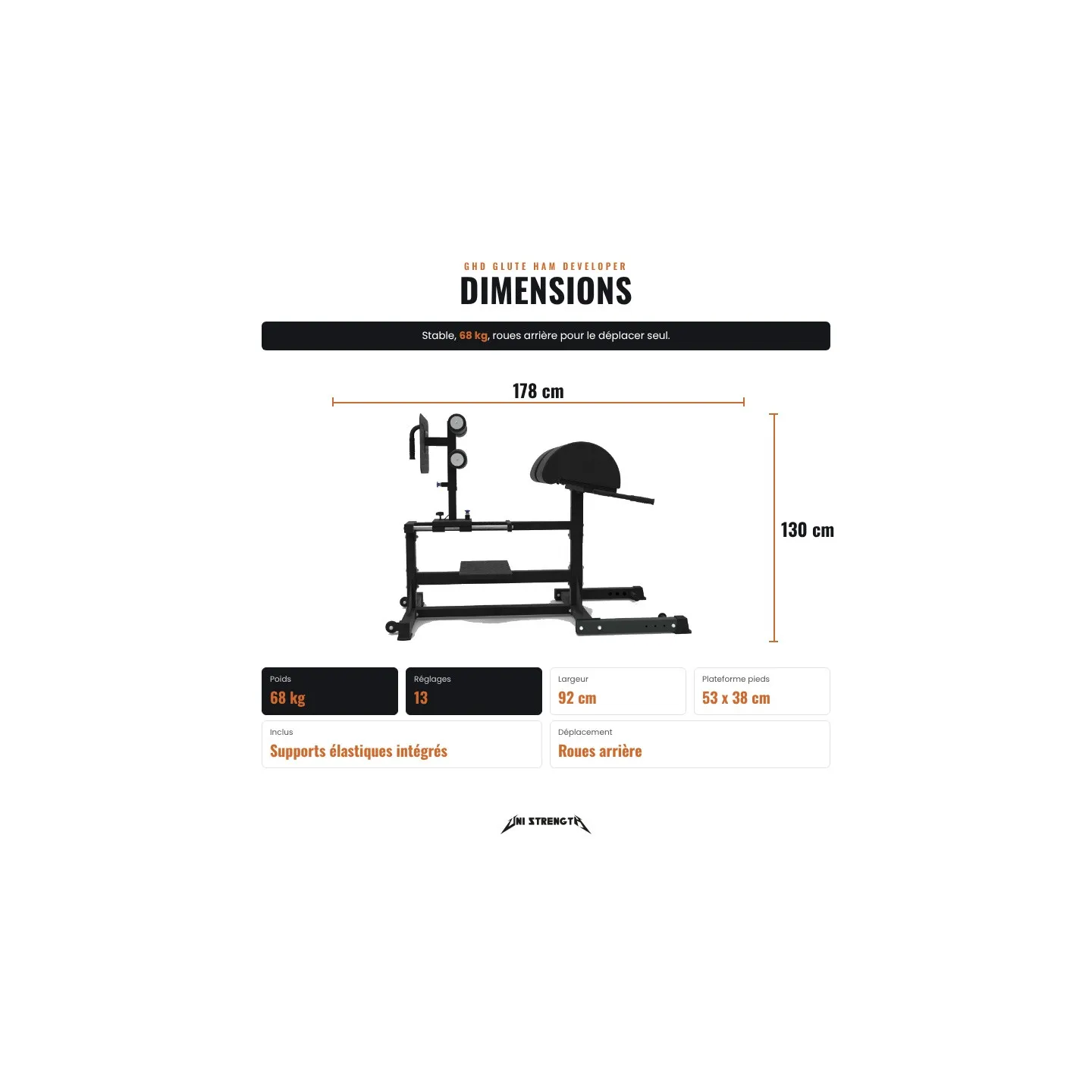 GHD Glute Ham Developer Uni Strength, 13 regolazioni - vista 6