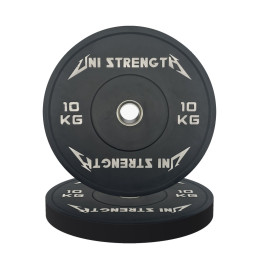 Disco bumper nero 10 kg Uni Strength