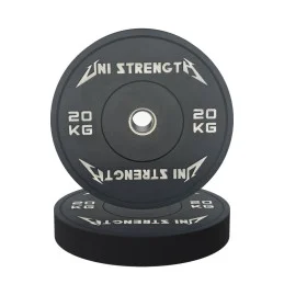 Disco bumper negro 20 kg Uni Strength