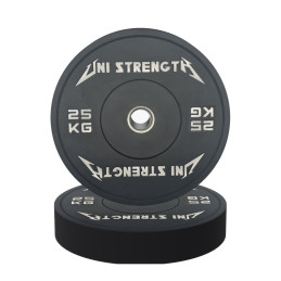 Disco bumper negro 25 kg Uni Strength