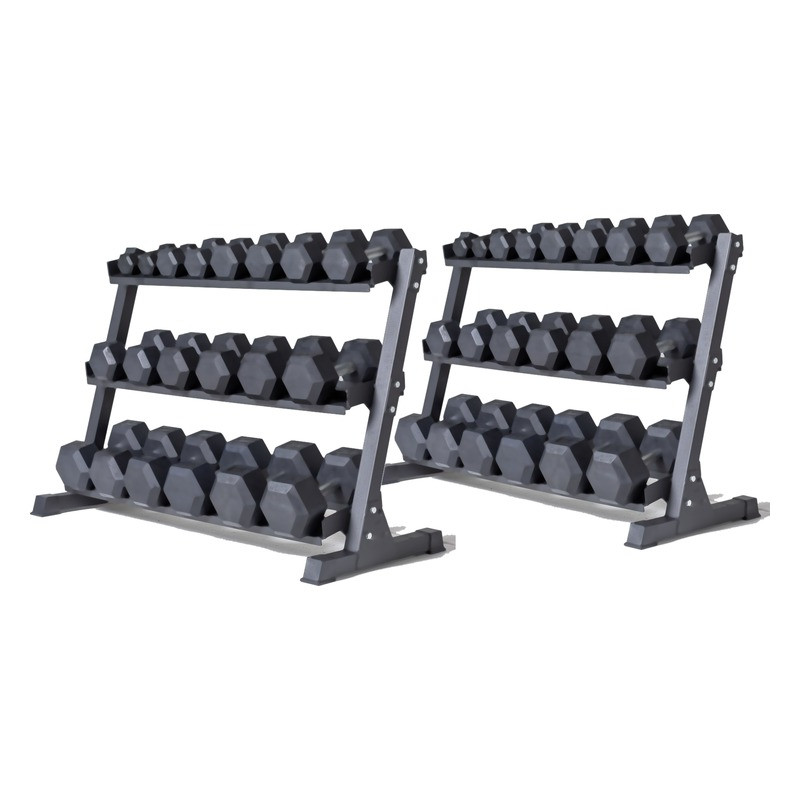 Hex dumbbell pack 2.5 to 50 kg + 2 storage racks