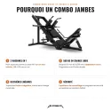 Máquina Combo Hack Squat y Prensa de Piernas 45°, carga máx. 500 kg - vista 3