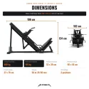 Machine Combo Hack Squat et Presse à Cuisse 45°, charge max 500 kg - vue 6