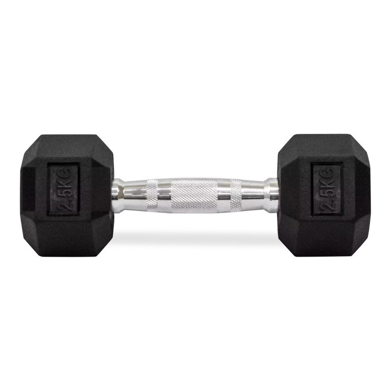 Sechseckige Gummihanteln 2,5-70 kg - Paar