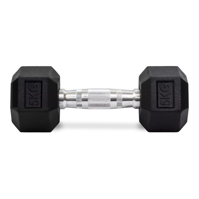 Haltères Hexagonaux en Caoutchouc de 2.5 à 70 kg - Paire