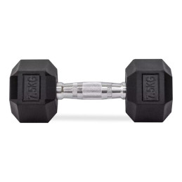 7.5 kg rubber hex dumbbells, pair