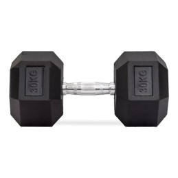 Mancuernas hexagonales de goma de 30 kg, par