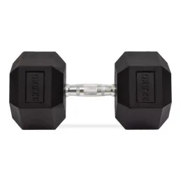 Haltères hexagonaux en caoutchouc de 32,5 kg, paire