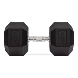 32.5 kg rubber hex dumbbells, pair