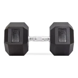 Haltères hexagonaux en caoutchouc de 35 kg, paire